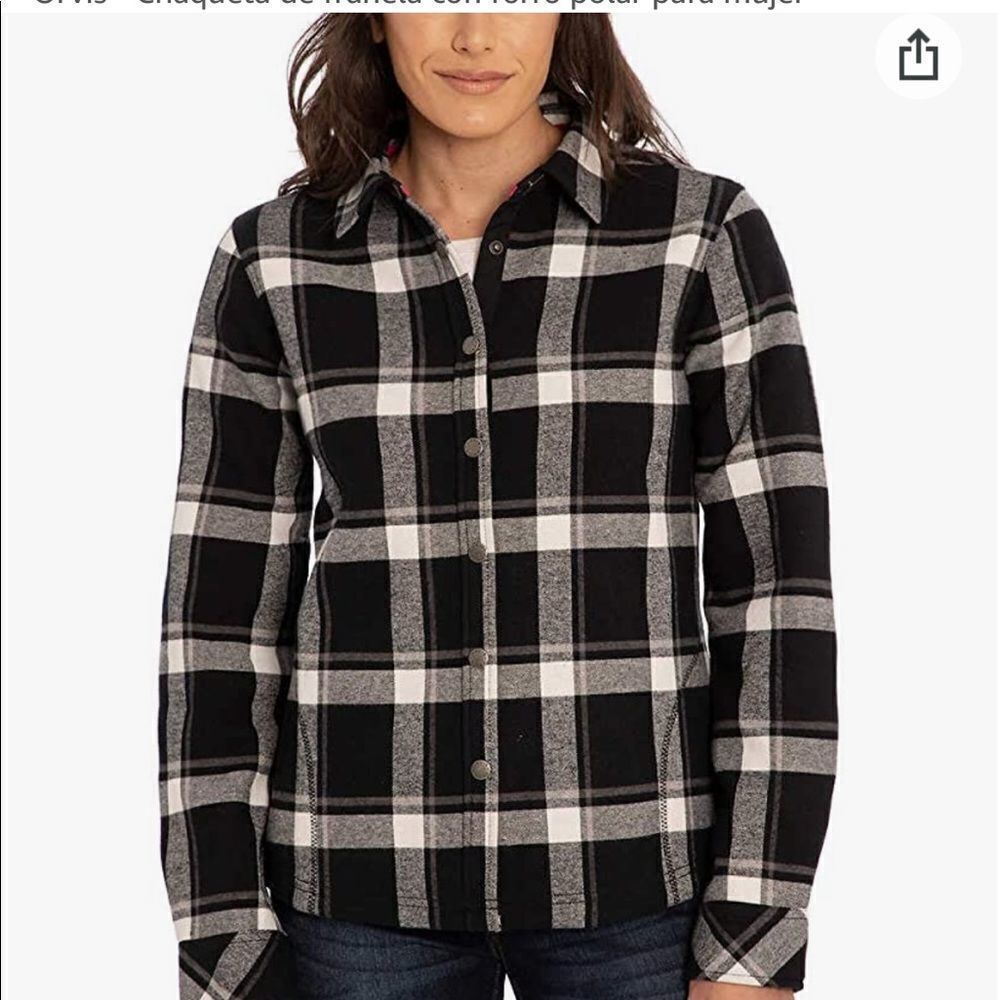 ORVIS Women’s Fleece Lined Plaid Jacket Size S